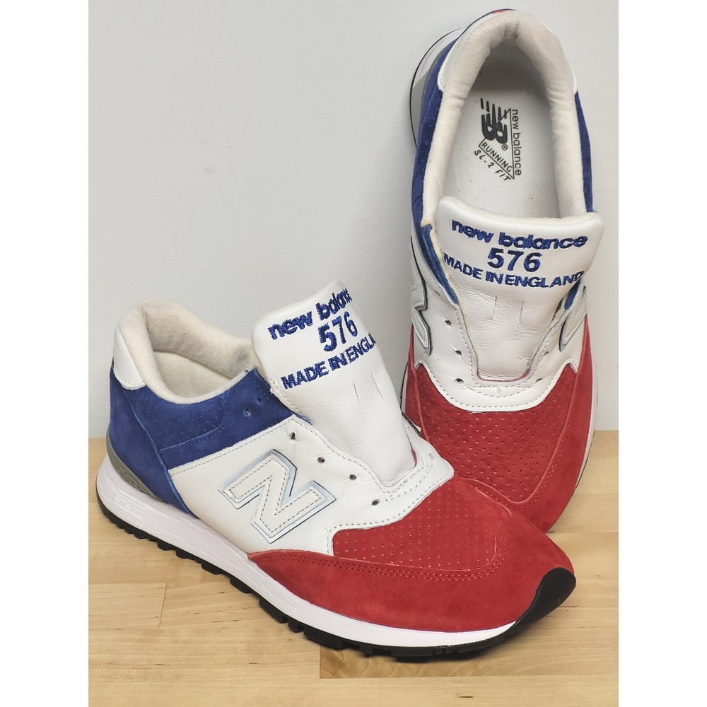 New Balance 576 Sneaker Mens 8 / Womens 9 Red White Blue Made In England W576RBW